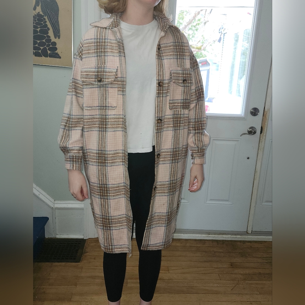 Plaid Longline Coat